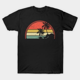 Palm Tree Shirt Tropical Beach Vintage Retro Style 70s 80s T-Shirt